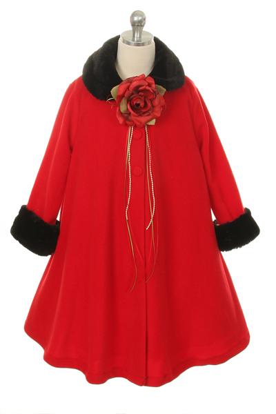 127 Fleece Cape-Style Girls Coat